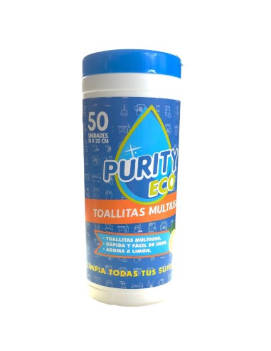 Toallas húmedas multiuso limón 50 un.