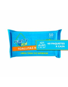 Toallas húmedas multiuso limón 50 un.